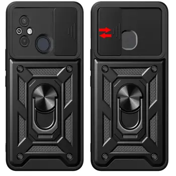 Для Xiaomi Redmi 12 12C чехол Защита камеры противоударная броня чехлы для телефонов для Redmi 11A кольцевая подставка держатель Задняя крышка