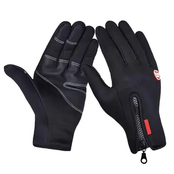 Зимние велосипедные перчатки, Ветрозащитные тепловые перчатки, теплые варежки с полными пальцами, зимние перчатки для верховой езды на открытом воздухе