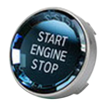 Крышка переключателя салона автомобиля с кристаллами, кнопка запуска и остановки двигателя с одной клавишей, наклейка-накладка для BMW-3/5 серии E70 E90 E60 серебристого цвета