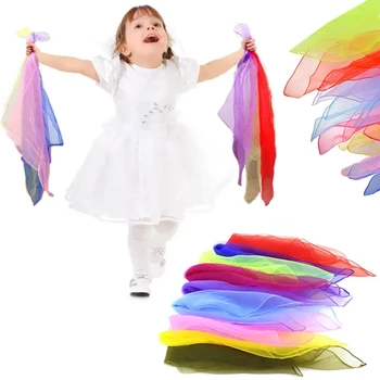 6 цветов Практичные гимнастические шарфы Для игр на свежем воздухе Игрушки для танцев И жонглирования Полотенца для спортзала карамельного цвета Танцевальная марля