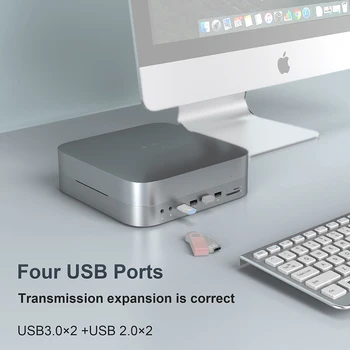 Концентратор USB C, док-станция, корпус жесткого диска, 2,5 SATA SSD, корпус жесткого диска, совместимая с USB, VGA, HDMI, док-станция, кард-ридер для Mac Mini