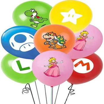 14шт Супер Мэри Латексный воздушный шар Аниме Марио набор для детского дня рождения украшение воздушными шарами для маленьких детей принадлежности для воздушных шаров