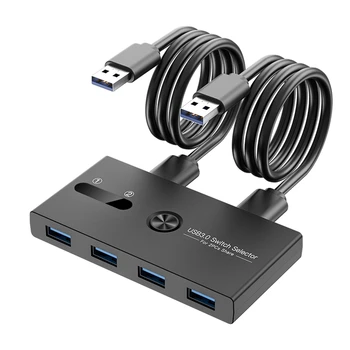 Переключатель USB 3.0 2 В 4 Из док-станции KVM Устройство общего доступа к принтеру Адаптер монитора конвертер KVM