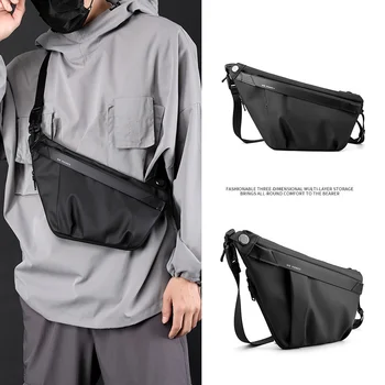Высококачественные водонепроницаемые нейлоновые мужские сумки через плечо, фирменный дизайн, спортивные сундуки для хранения, повседневная противоугонная поясная сумка, мужской карман