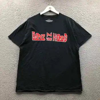 Мужская футболка Boyz N The Hood Hybrid Apparel 2X с круглым вырезом и коротким рукавом, черная