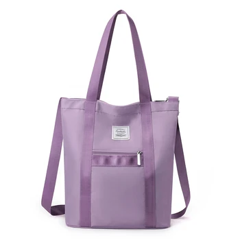 Модная Женская Повседневная сумка-тоут формата А4 Большой емкости, Высококачественная Прочная Нейлоновая сумка через плечо