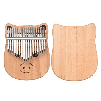 Портативное 17-клавишное пианино из соснового дерева с сумкой для переноски, молоток для настройки, салфетки для чистки, музыкальный подарок в стиле милых животных