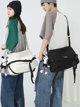 Сумка через плечо для мальчиков, студенческая сумка-мессенджер, горизонтальный стиль, модная сумка в стиле колледжа, новая брендовая сумка через плечо