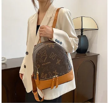 Новый женский Корейский модный Дизайнерский кожаный рюкзак с надписью 