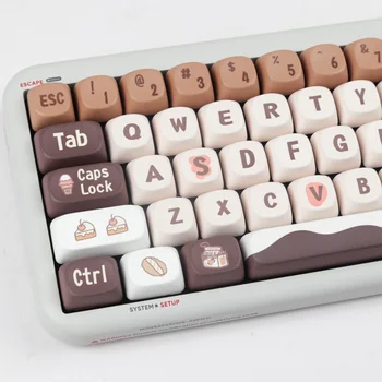 Колпачки для клавиш PBT, Похожие на XDA Dye Sub Keycap MOA Profile Chocolate Для Механической клавиатуры QK75 DrunkDeek a75 Cherry MX 137 Клавиш