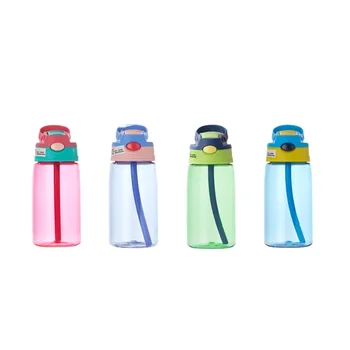 Детская чашка для воды объемом 480 МЛ с соломинкой, мультяшные герметичные бутылки для воды, уличная портативная бутылка для напитков, детская прекрасная чашка