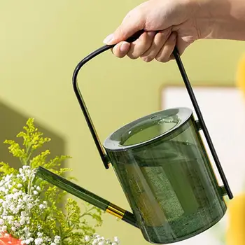 Садовая лейка 1000 МЛ Крупнокалиберный чайник для полива цветов с ручкой Инструменты для полива Прозрачный Для посадки в домашнем саду