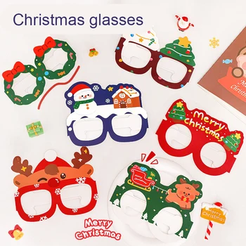 Бумажные очки, высококачественные рождественские украшения Санта-Клауса для взрослых, Необходимые очки, многофункциональные