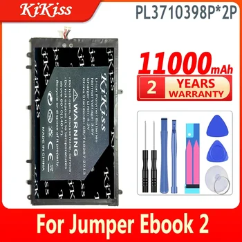 Мощная батарея KiKiss емкостью 11000 мАч PL3710398P * 2P для аккумуляторов для ноутбуков Jumper Ebook 2 Ebook2 Se 12 Se12 4G