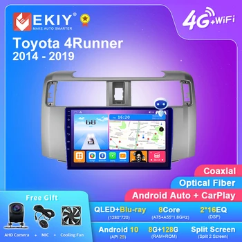EKIY T7 Android 10 для Toyota 4Runner 2014 - 2019 Автомагнитола Мультимедийный видеоплеер Навигация Стерео Carplay Auto Без 2din DVD