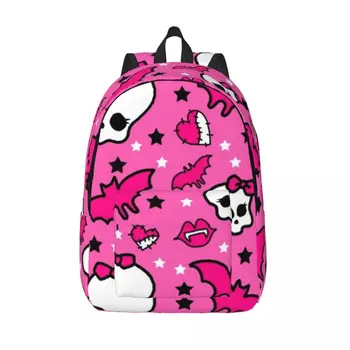 Рюкзак Monster High с красивым розовым рисунком, рюкзаки Kawaii, Рождественский подарок, женские Мужские дорожные Прочные Школьные сумки, изготовленный на заказ рюкзак