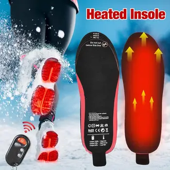 USB-стельки для обуви с подогревом, теплый коврик для носков, 3-Скоростные Электронагревательные стельки, теплые термальные стельки