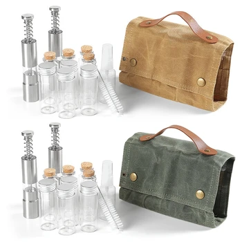 Дорожная сумка для специй с прозрачными бутылочками для приправ, контейнеры для банок для специй на открытом воздухе