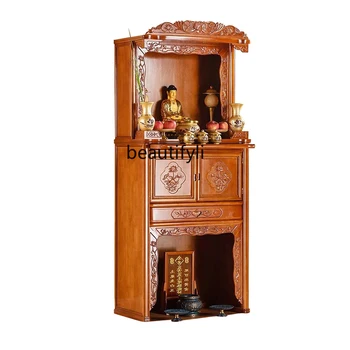 Шкаф для одежды в храме Будды из массива дерева, стол для поклонения Будде, шкаф для Будды, шкаф для Будды