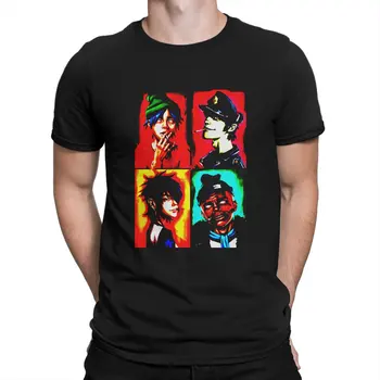 Креативная футболка хип-хоп группы Gorillaz с круглым вырезом, базовая футболка, отличительная подарочная одежда, уличная одежда