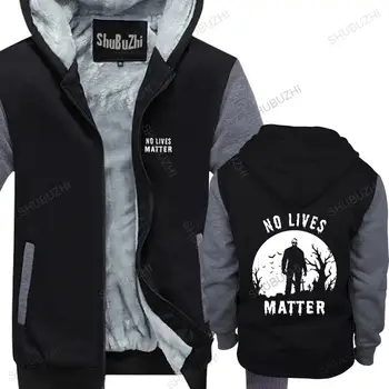 хлопковые толстовки homme на молнии No Lives Matter Michael Myers Halloween Horror Funny brand зимняя толстовка с капюшоном теплая куртка