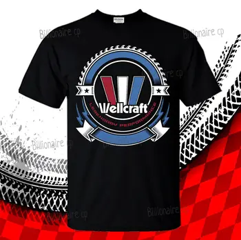 Футболка с логотипом Wellcraft, эмблемой команды гоночных катеров, всех размеров