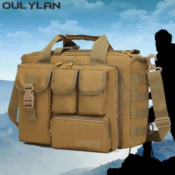 OULYLAN Сумка для инструментов для кемпинга и пешего туризма, уличная армейская сумка большой емкости, мужская сумка для ноутбука большой емкости, портативная сумка через плечо