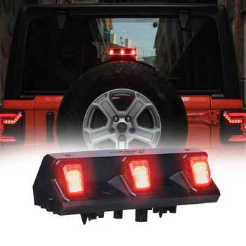 Новый Светодиодный 3-й Стоп-сигнал С Красной Линзой Для 2018-2021 Jeep Wrangler Jl Аксессуары Третий Стоп-сигнал С Высоким Креплением Стоп-сигнала Для Джипов