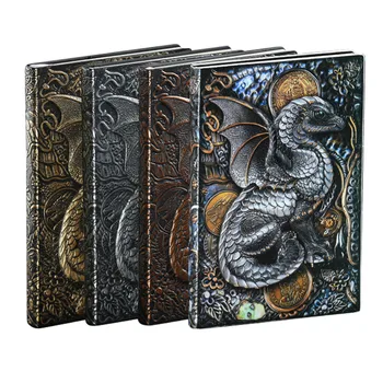 1 Книга в упаковке, 4-цветные записные книжки с динозаврами и драконами в стиле ретро с 3D-эффектом и бумажный журнал