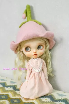 Кукольная одежда Dula Платье Розовое винтажное платье Blythe Qbaby ob24 ob22 Azone Licca ICY JerryB 1/6 Bjd Кукла