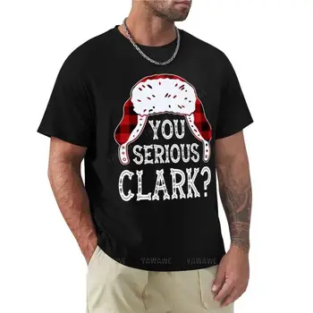 You Serious Clark, Забавный Уродливый Рождественский свитер, футболка, футболка для мальчика, забавная футболка, графические футболки, Мужская хлопковая футболка