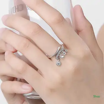 Подвесные кольца с подвесками, Регулируемые кольца на палец Promise для женщин и девочек-подростков