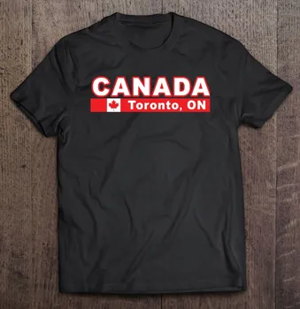 Флаг Канады И города Онтарио Торонто, Пуловер, Мужские Футболки, Мужская Хлопковая Футболка, Женская Мужская футболка, Летняя футболка Собственного дизайна