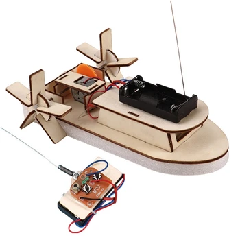 Модель автомобиля, пульт дистанционного управления, деревянная лодка, беспроводной пульт для творческой вечеринки, подарок для детей