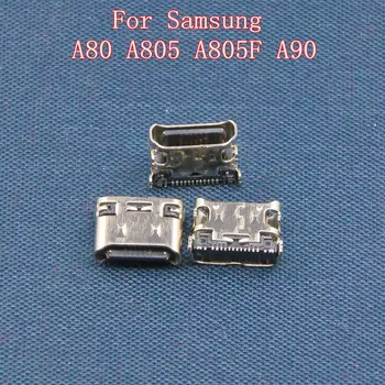 10 шт. Разъем Micro USB Type C 16pin Для Samsung A80 A805 A805F A90 USB Порт Для Зарядки Док-станция Для Замены Гнезда Зарядного Устройства