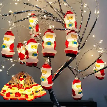 2 М / 3 М 10 светодиодов, Рождественские украшения, огни Санта-Клауса, огни для домашней вечеринки, Украшения Рождественской елки в саду, Гирлянды