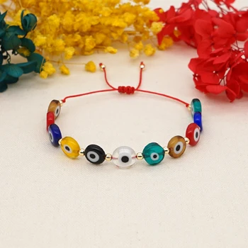 GO2BOHO Новый Турецкий браслет из бусин от сглаза ручной работы, модные браслеты дружбы для женщин