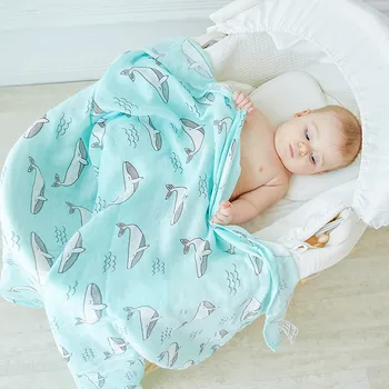 Детское одеяло, дышащая муслиновая обертка, детское пеленание из хлопка и бамбукового волокна, многофункциональное муслиновое постельное белье