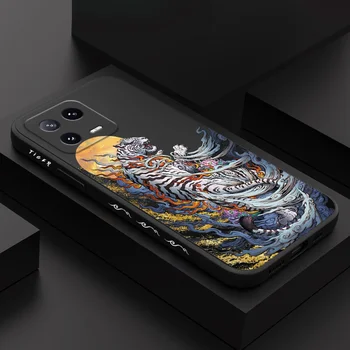 Чехол для Телефона Star Moon Tiger Для Xiaomi Mi 13 12 12T 12S 11 11T Ultra 10 10T 9 9T 9SE 8 Pro Lite 5G Жидкий Силиконовый Чехол