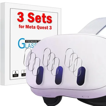 Для Защиты объектива Meta Quest 3 VR HD Прозрачная Пленка Из Закаленного Стекла С защитой От царапин Твердостью 9H для Аксессуаров Защиты Meta Quest3