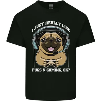 Детская футболка Love Pugs and Gaming Gamer