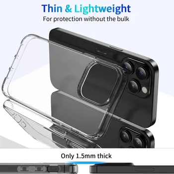 Прозрачный Акриловый Тонкий Чехол для iPhone 15 14 Pro Max 13 12 Mini 11 X Xr Xs 8 7 6 6s Plus SE 2 3 Прозрачный Ультратонкий Чехол из ТПУ