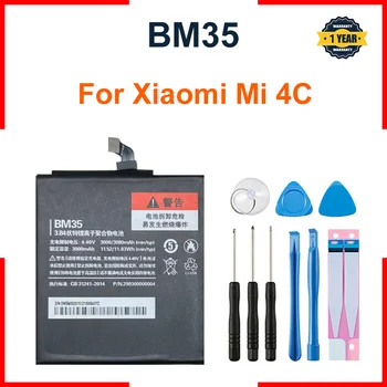 BM35 Xiao mi Аккумулятор для Xiaomi Mi 4C M4C Mi4C BM35 Высококачественные сменные батареи для телефона 3080 мАч