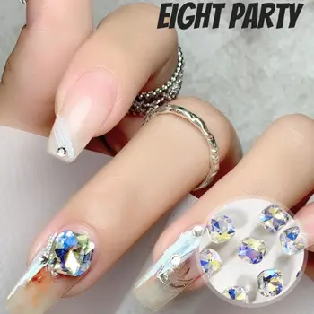 Украшения для ногтей с кристаллами для девочек 3D дрель для ногтей Маникюрный салон Украшения для ногтей Нейл-арт Стразы Стеклянные камни Кристаллы Камни