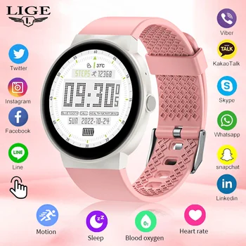 LIGE Новые женские смарт-часы с 1,39-дюймовым HD-экраном, Bluetooth-вызов, спортивные Фитнес-умные часы, женские мужские наручные часы для Android ios