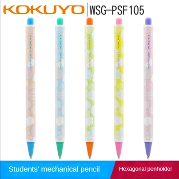 1шт Механический Карандаш Kokuyo 0,5 мм Wsg-psf105 Симпатичной Цветной Шестиугольной Ручкой Для Рисования Нелегко Сломать Свинец Kawaii Школьные Принадлежности