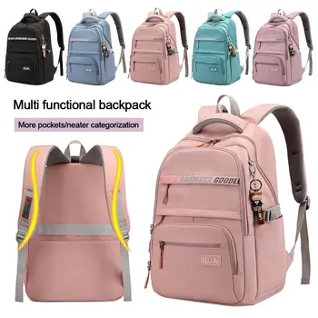 Нейлоновый рюкзак большой емкости, водонепроницаемая прочная сумка через плечо, сумка через плечо, водонепроницаемая школьная сумка для девочек, старшеклассниц