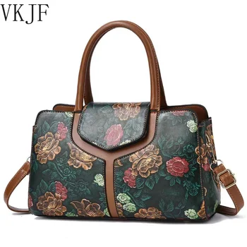 Классическая женская сумка нового стиля, высококачественная женская сумка с принтом, модная цветочная сумка через плечо, женская сумка на одно плечо