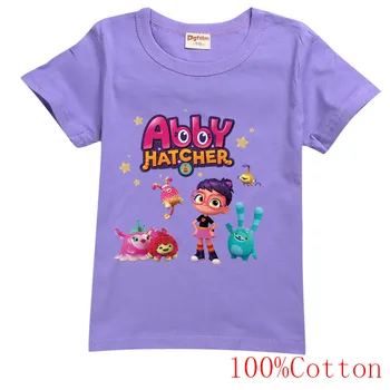 Детские футболки Abby Hatcher, летняя одежда, футболки с короткими рукавами для мальчиков-подростков, топ-костюм, футболки для маленьких девочек от 2 до 16 лет