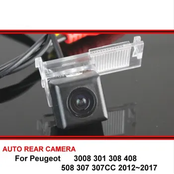 Для Peugeot 3008 301 308 408 508 307 307CC 12 ~ 17 Автомобильная Водонепроницаемая Камера Ночного Видения trasera Заднего Вида, Резервная Камера SONY
